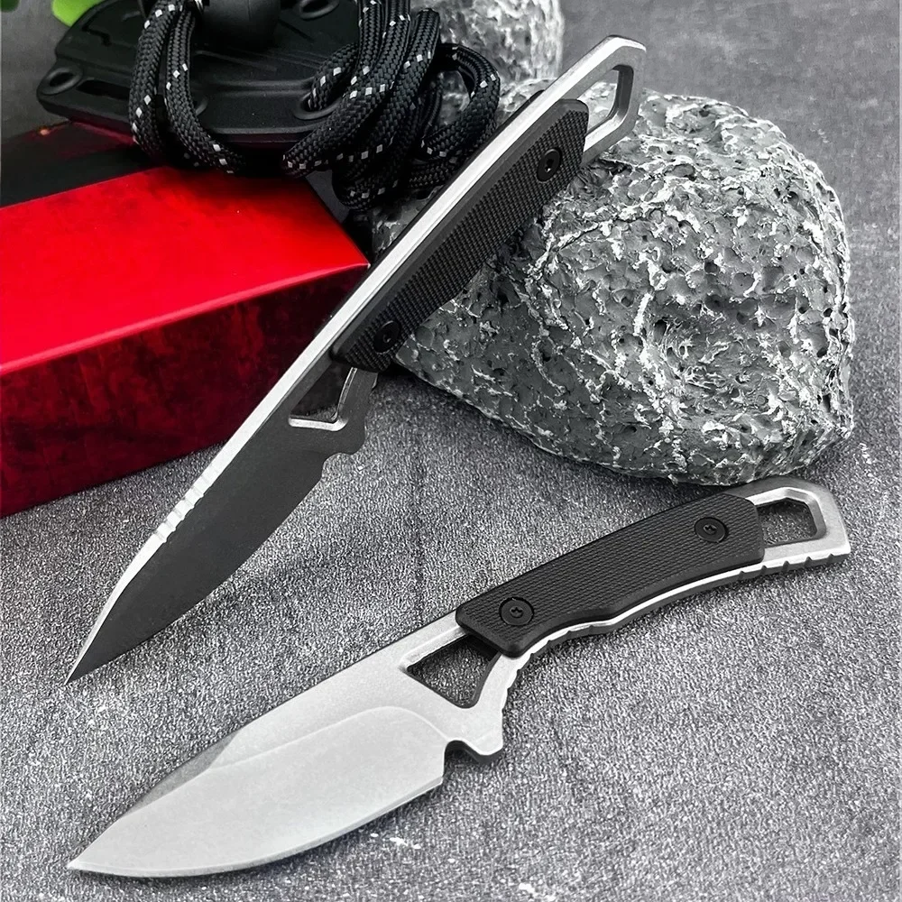 1pc KS 2085 Lightweight Mini Fixed 8Cr13Mov Blade Knife Nylon Fiber Handle Outdoor Trekking Backpacking Exploration Cutting Tool
