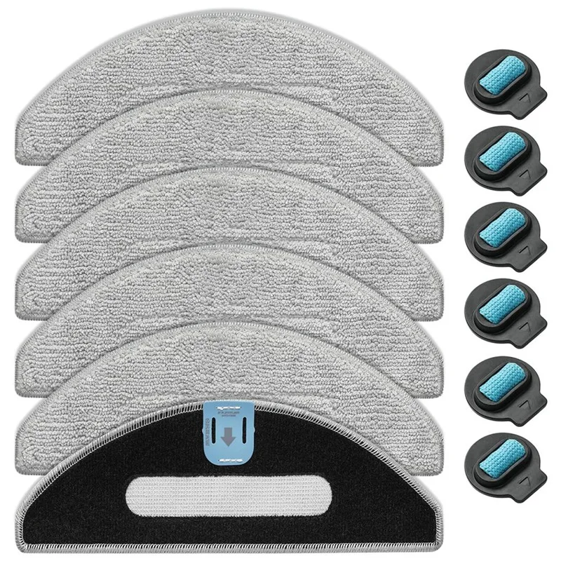 وسادات ممسحة قابلة للغسل وقابلة لإعادة الاستخدام لاستبدال Irobot Roomba ، 6 وسادات مسح من المايكروفايبر ، كومبو I5 ، I5 + ، J5 + ، 6 فتائل