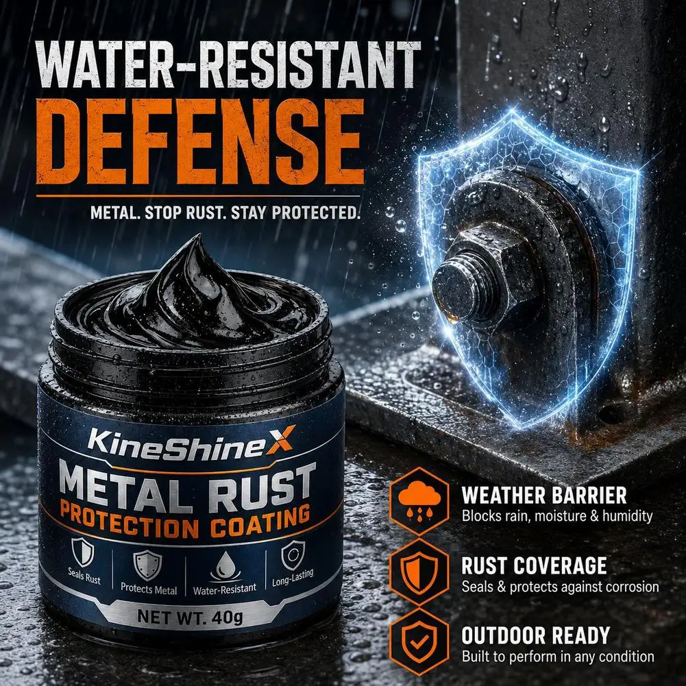 Metal Rust Protection Black Repair Paste, Stops Rust, Anti-Rust Coating Rust Paint for Automotive,Household Metal Surfaces 40g
