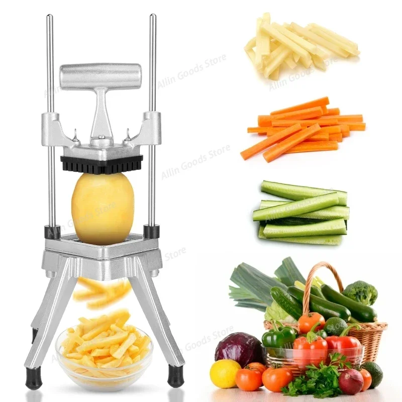 Vegetable Fruit Chopper 3/8″ 1/4″ Blade Food Dicer French Fry Cutter Onion Slicer For Tomato Peppers Potato Mushroom Commercial