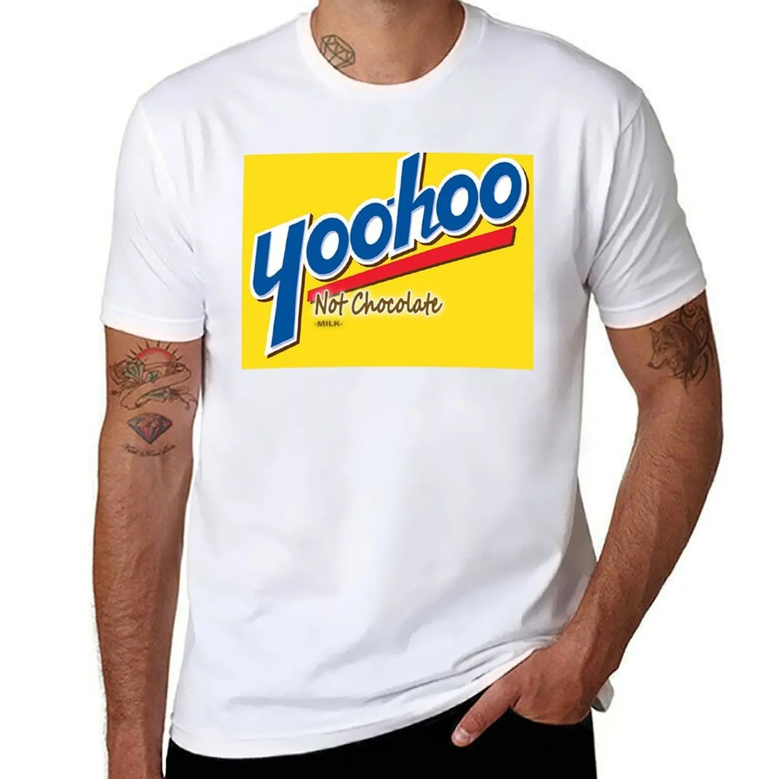 Camiseta Yoo-hoo chocolate is not milk, camiseta de cuello redondo de talla grande
