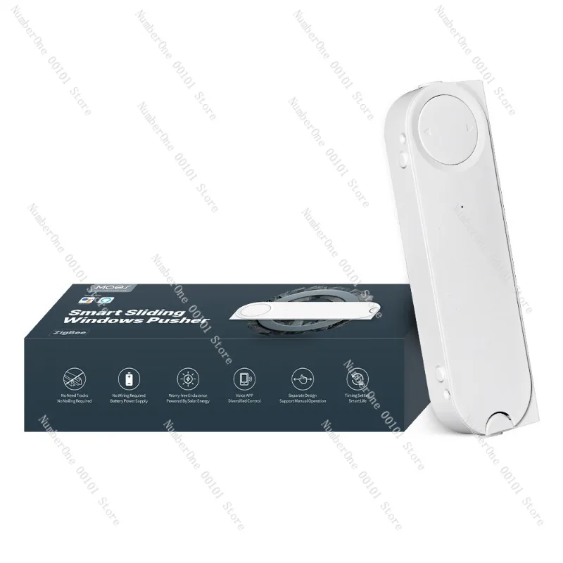 Zigbee graffiti smart home window push motor app timing solar charging seamless installation window push
