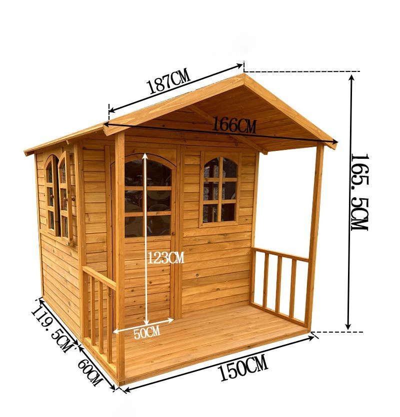 Children's outdoor wooden children's playground gift with pergola