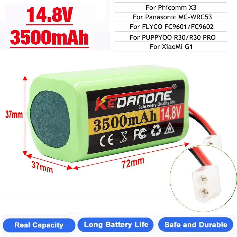 

2024 New 14.8V 3500mAh Li-ion Battery for Xiaomi G1 MI Robot Vacuum-Mop Essential MJSTG1 Robot Vacuum Cleaner 18650 Battery Pack