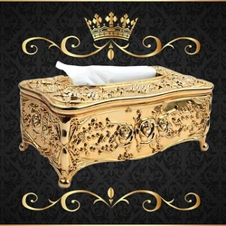 Luxury Continental Acrylic Tissue Box Kitchen Tissue Storage Box Handkerchief Toilet Tissue Holder Home Storage Supplies