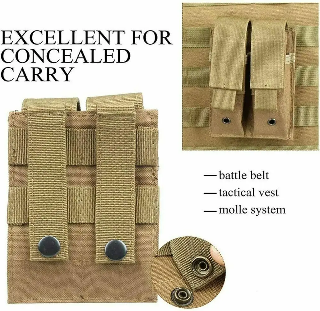 Военный подсумок для журналов с двойным пистолетом Molle, тактический держатель для инструментов EDC