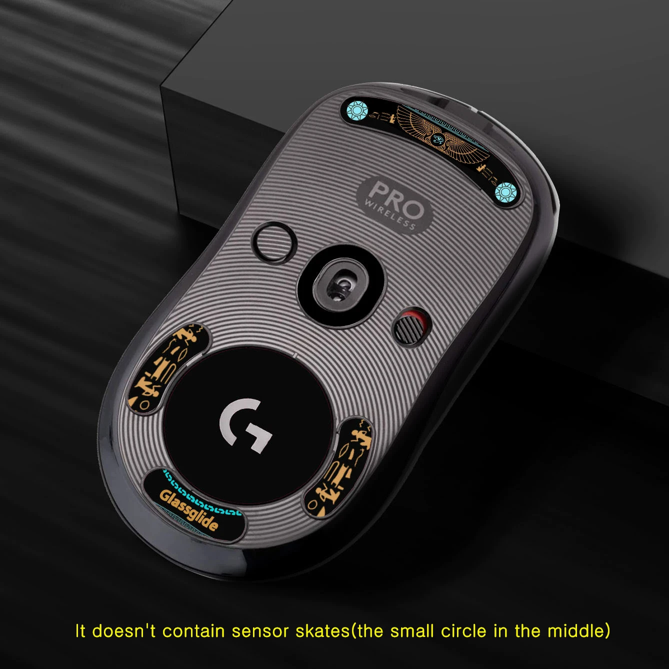 1 Set Tempered Glass Mouse Skates For Logitech G Pro Wireless Eye Of Horus Mice Feet Glides Curved Edge