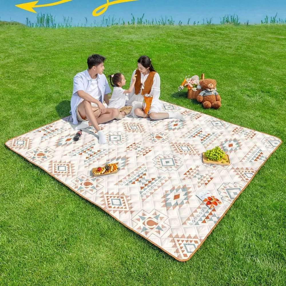 

Portable Foldable Picnic Mat Thicken Waterproof Beach Mat High Quality Aluminum Film Picnic Blanket for Beach/Camping/ Lawn