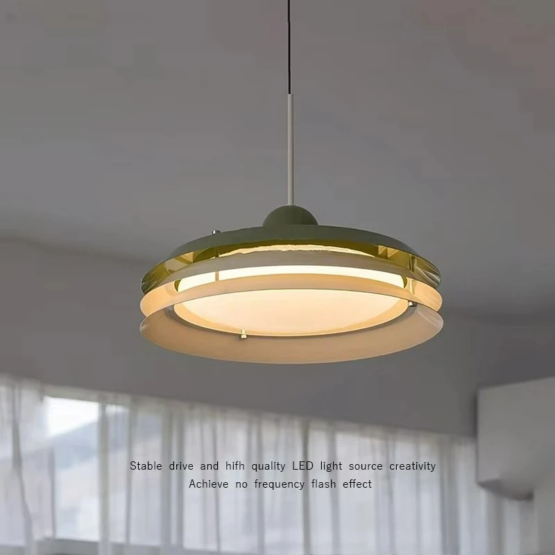 Fashion Romantic Eye-Care Round Adjustable Arm LED Pendant Lights Art Creative Lamps for Living Room Home Decoration Chandelier
