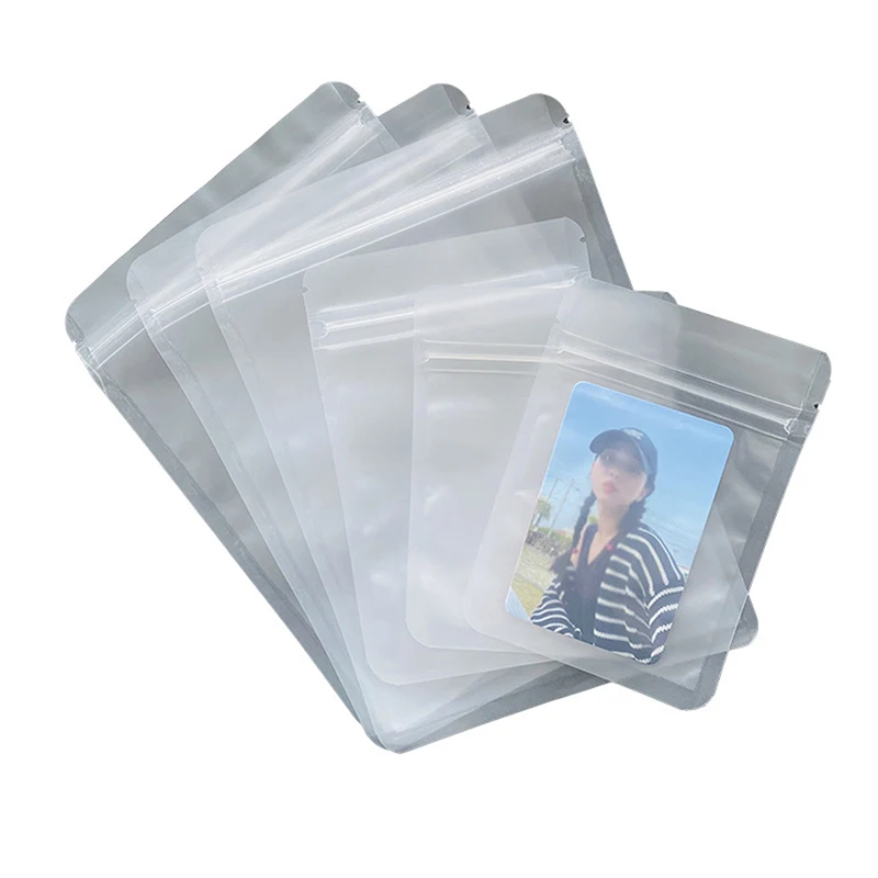 10 Pcs Frosted Transparent Zip Lock Bag Snacks Sundries Food Packaging Zipper Pouches With Tear Notch Jewelry Gifts Packing Bag