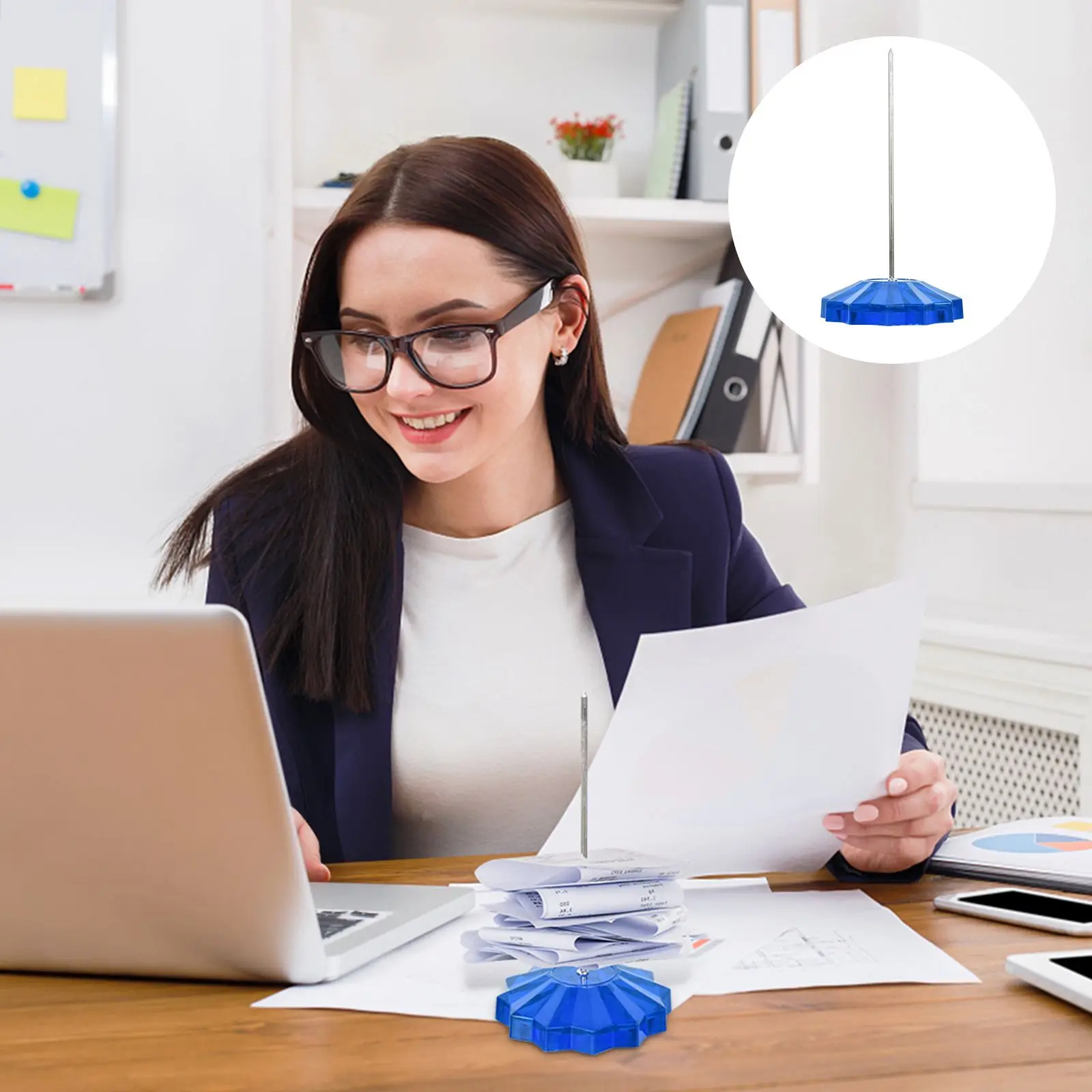 Soporte de recibos con punta para billetes, organizador de papel de plástico para escritorio de oficina, soporte para verificación de notas, horquilla para menú de restaurante, 2 uds.