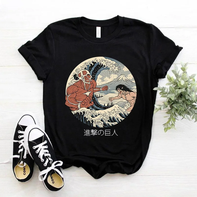 New Japanese Anime T-shirt Men Attack on Titan T-shirts Unisex Y2k Harajuku Graphic T Shirts Summer Tops HIP HOP Style Tee Shirt