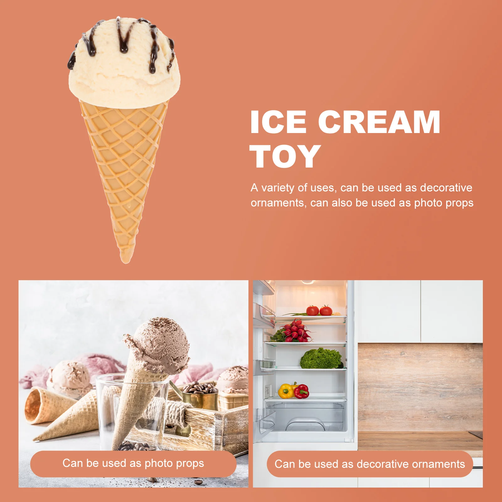 Simulation Ice Cream Party Favors Cone Toy Toys Scoop Shop Display Prop Model Figurine Pvc Child Japanese Candy