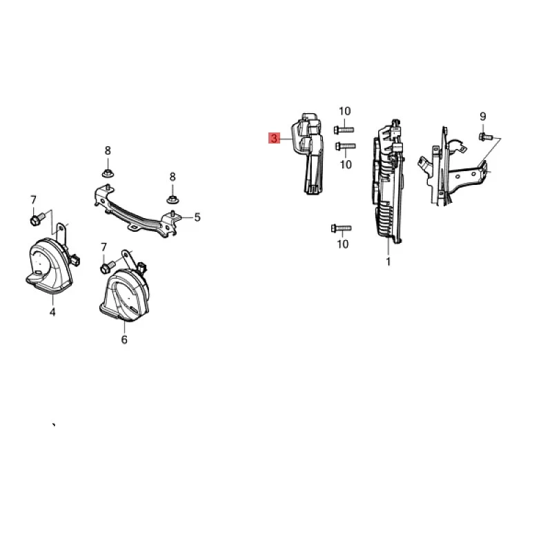 Suitable for 2014- Ho nd aF it Ge el yF en gf an Bi nz hi Upper cover of engine computer casing