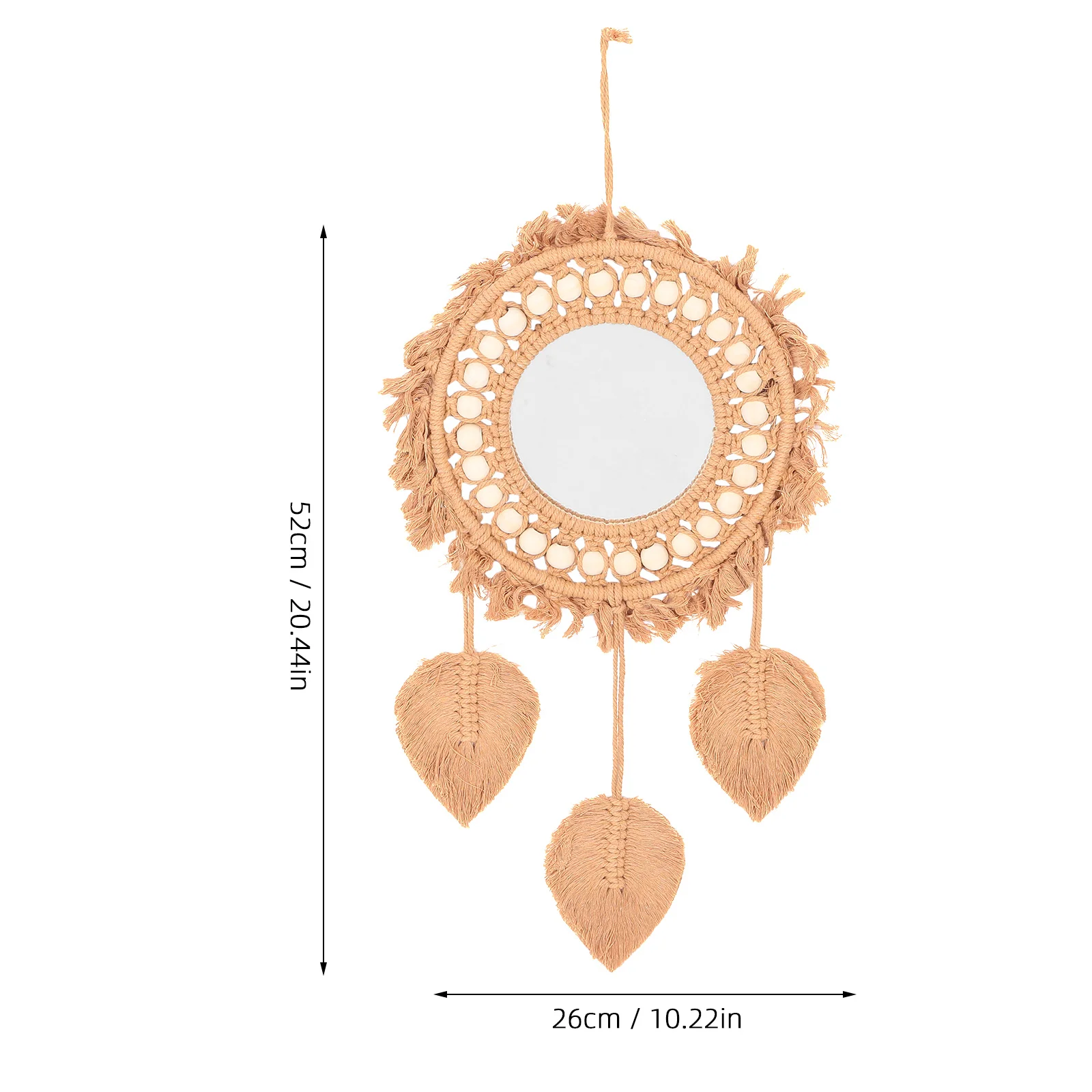 Nordic Spiegel Voor Bed Kamer Woonkamer Muur Decor Geweven Hangende Slaapkamer Badkamer Boho Katoenen Touw Tapijt