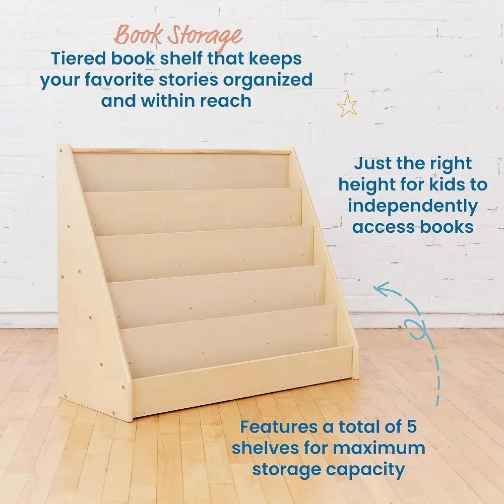Children's single sided bookcase, classroom bookcase, nature