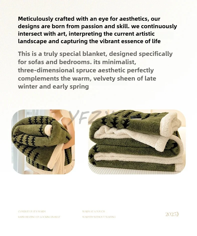Warm Flannel Autumn Winter Blanket Super Soft Fluffy Queen Blanket Single Double Cozy Skin-friendly Multifunctional Nap Blanket