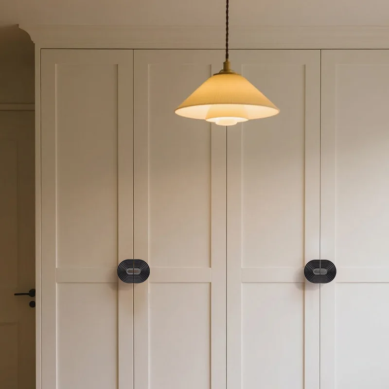 Schwarzer, halbrunder Schranktürgriff mit Persönlichkeit, Kleiderschrank-Türgriff, Schrank-Schubladengriff