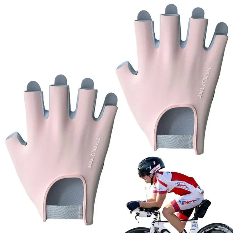 Half Finger Cycling Gloves Half Finger Weight Lifting Mitts Breathable Shock-absorbing Exercise Gloves Motorcycle Gloves