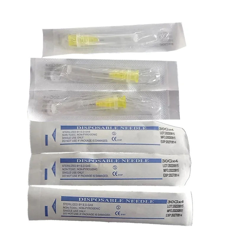 

100 шт./кор. 18 г 30 мм 25 г/27 г13 мм 30 г 4 мм игла для татуировки прозрачный шприц для инъекций безболезненная игла для мелких зубов иригатор часть