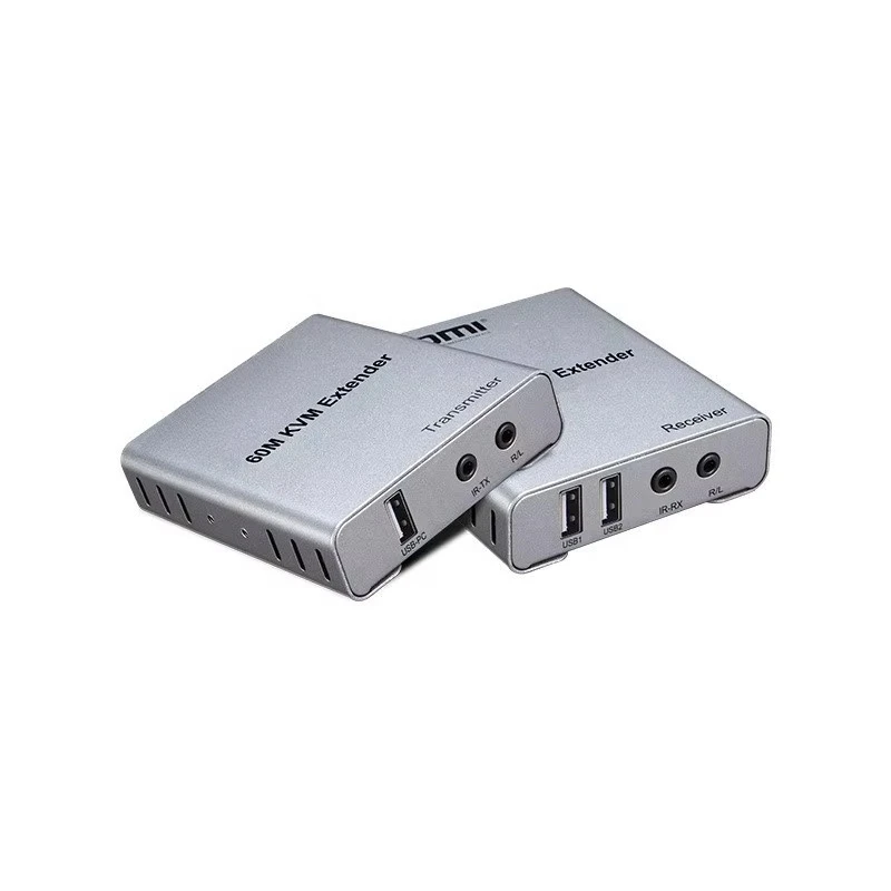 1080P Video Extender with 60M KVM USB HD Over IP 3D   o RJ45 Output Adaptor Metal Material
