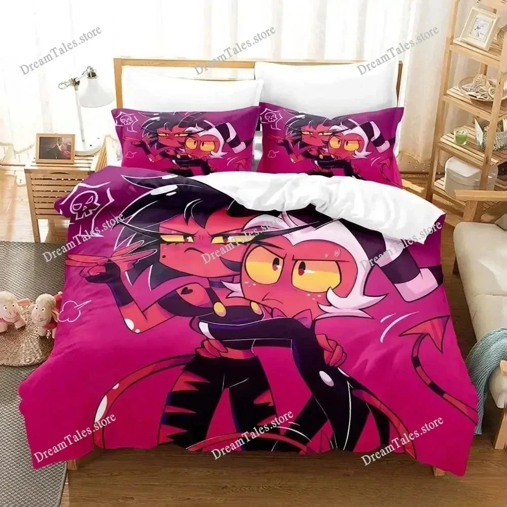 Fashion 3D Print Anime Loona Boss Bedding Set Cartoon Anime Three-piece Set Adult Kid Bedroom Duvet Cover Sets Home Textiles741