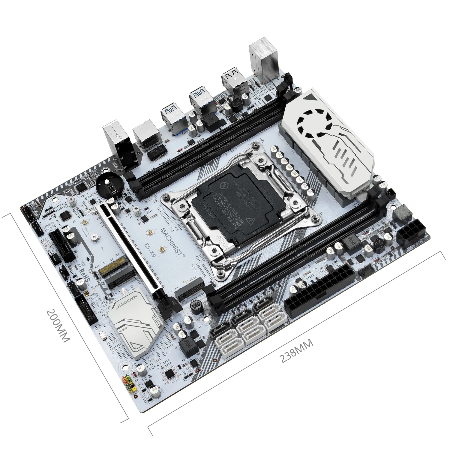 Imagem -03 - Placa-mãe Conjunto Lga 20113 com Kit Xeon Processador Cpu e5 2640 v3 2x8g = 16gb Memória Ram Ddr4 Ecc Nvme Sata M.2 k9 Machinist-x99