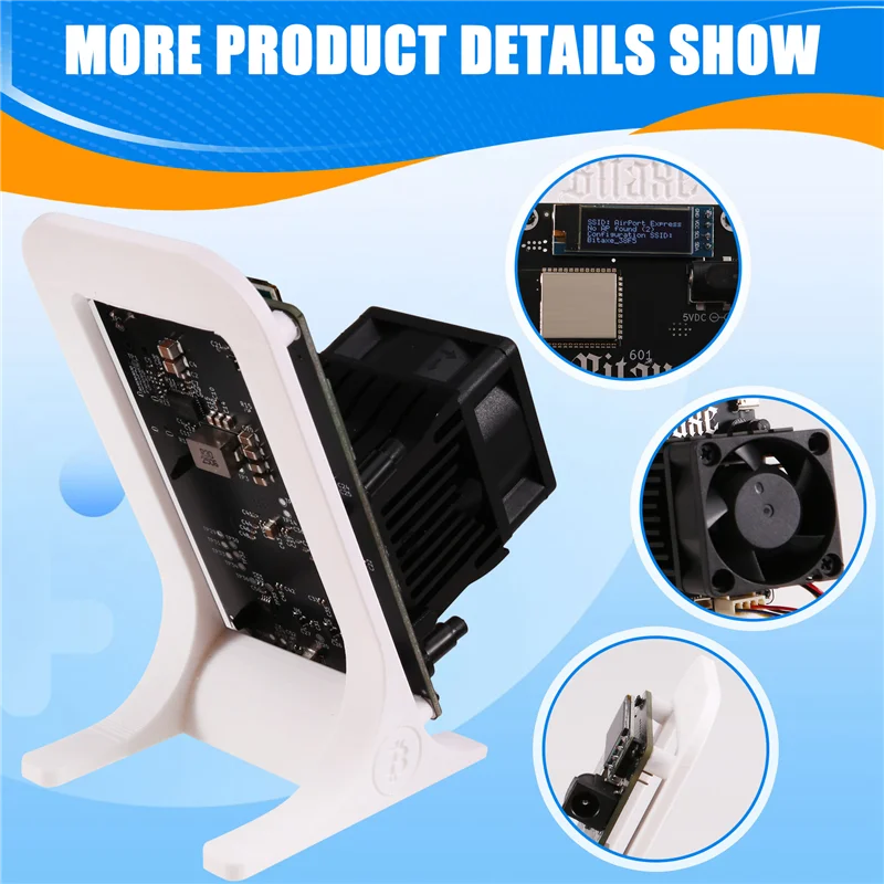 B58B-Bitaxe Gamma 601 BTC Solo Miner 1,2TH/S 18-22 Вт BM1370 Asic Chip от Antminer S21 Pro Bitcoin Crypto Miner Белый