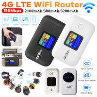 4G Wireless LTE WiFi Router 4G SIM Card Portable 150Mbps USB Modem Pocket Hotspot Dongle Mobile Broadband for Home Office WiFi