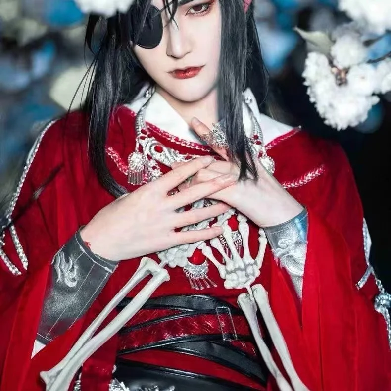 Kleiner anderer König der Blumen stadt Cosplay Kostüm Männer Frauen Blut regen Blumen Hanfu Kleid Set Nische stilvolle Anime Cos Kleidungs stück Junge