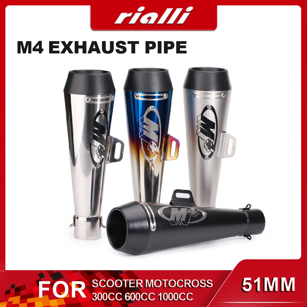 

Universal 51MM Motorcycle Exhaust Project Escape Modified Muffler DB Killer For Scooter Motocross Dirt Bike 300CC 600CC 1000CC