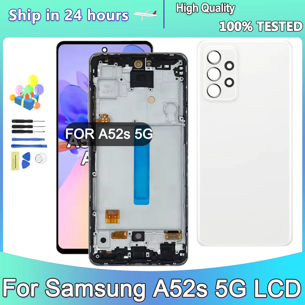 

Screen For Samsung A52s 5G LCD Display Touch Screen Digitizer Assembly For SAMSUNG A528 LCD Display Replacement