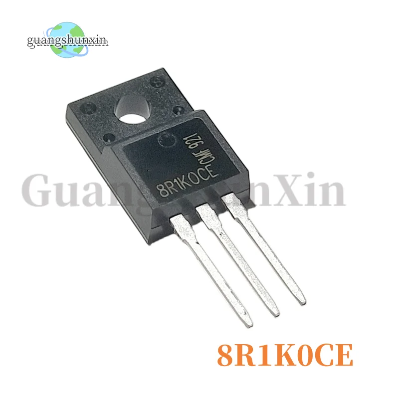10PCS New 8R1K0CE IPA80R1K0CE 8R1KOCE TO-220F plastic encapsulated MOS high-power field-effect transistor