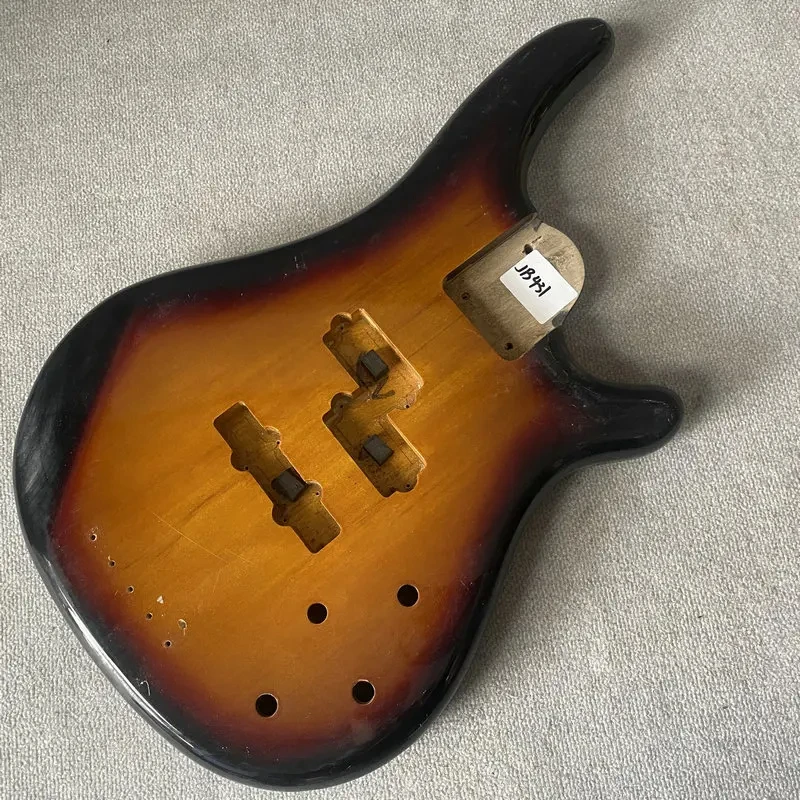 JB431 Sunburst Color 4 Or 5 String Electric Guitar Bass Body Solid Wood Right Hand Active PJB Pickups DIY&Replace