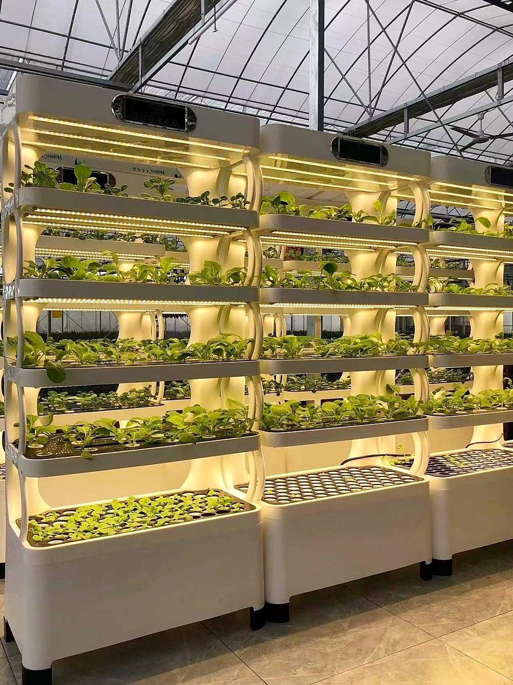 رف عمودي للزراعة الداخلية لآلة الزراعة المائية عالي الإنتاجية للدفيئة الذكية عموديًا #6