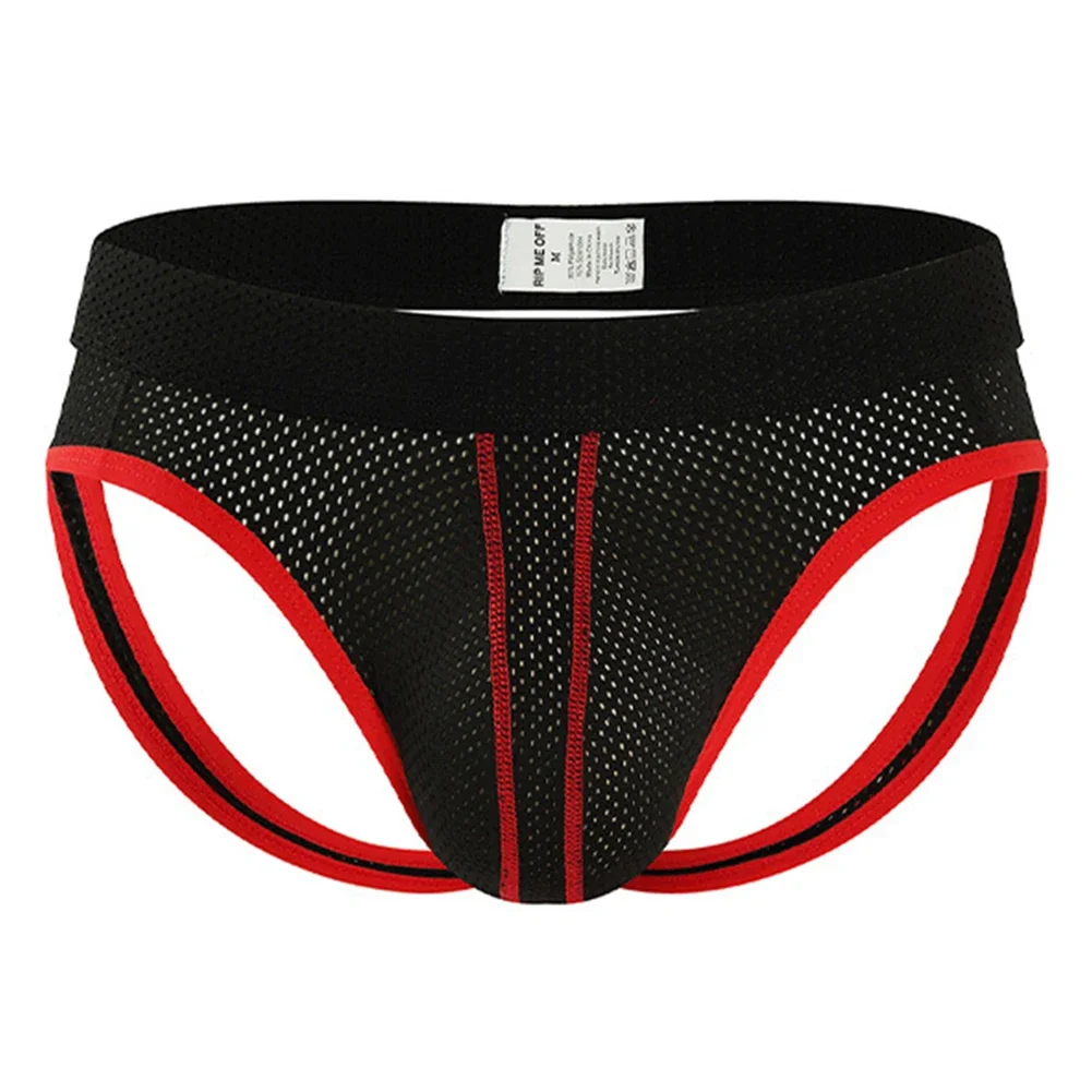 Men's Backless Mesh Thong Underwear With Open Butt And Bulge Pouch Design Breathable And Stretchy Erotic Briefs