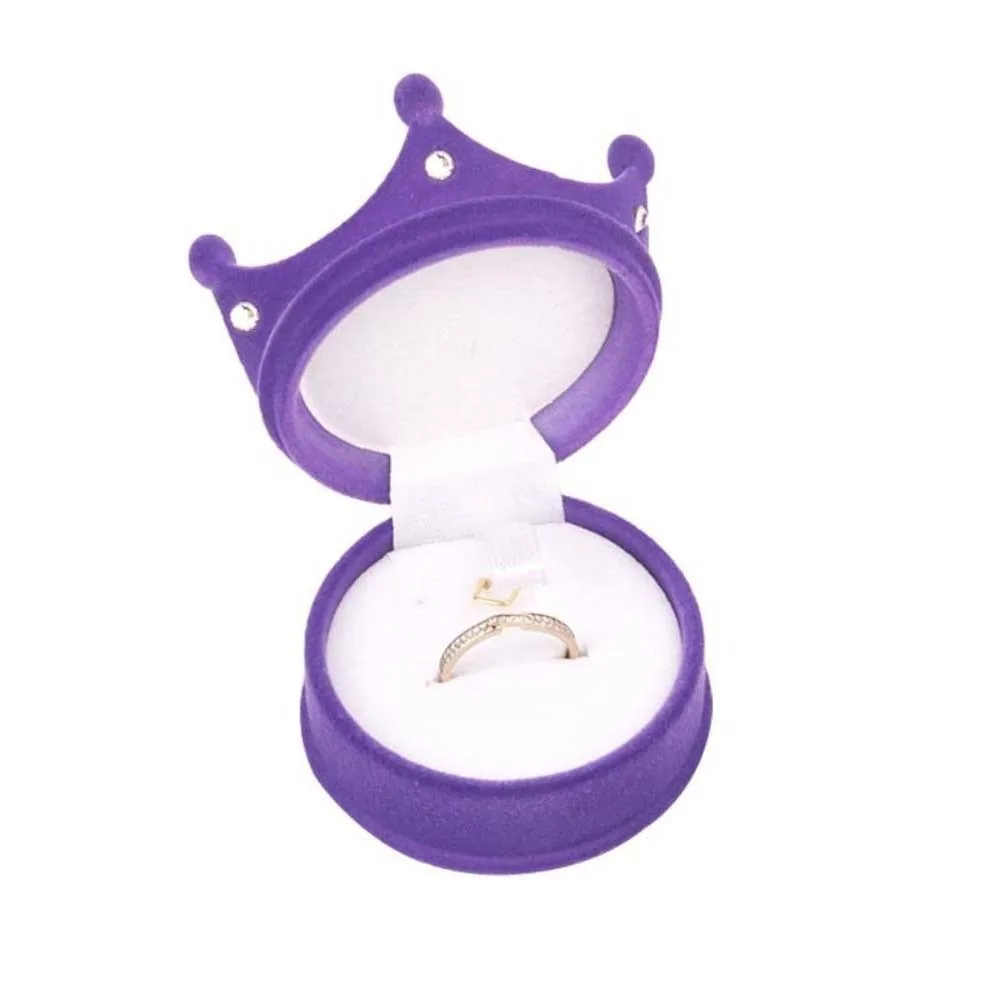 Wedding Christmas Jewelry Box Storage Anti-collision Crown Snowflake Bell Rings Box Portable Mini Flannel Jewelry Organizer