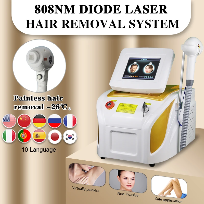 Free Shipping 3 Bands Diode Laser Hair Removal Machine Permanent  Painless Professional Effective Hair Remove Epilator