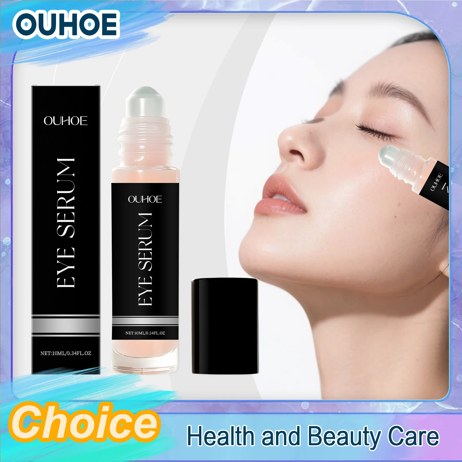 Anti Dark Circle Eye Serum Remove Wrinkle Firming Eye Bag Fade Fine Line Whitening Hydrate Brighten Eye Massage Roller Skin Care