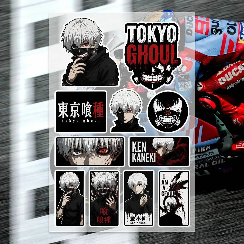 K-Ken Kaneki Stickers Moto Sticker Auto Body Bumper Windows Motorcycle Laptop Walls Vinyl Decal Car Tuning Accessories