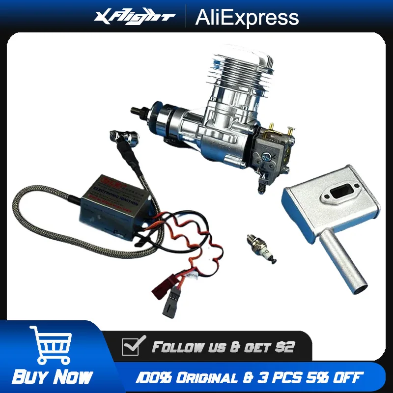 

DLE20 RC Gas Engine 20cc 2-Stroke Single Cylinder Side Exhaust Air-Cooled Hand Start Model Aircraft Power System