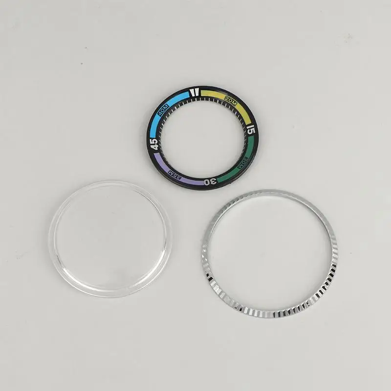 Steel Bezel Rim Plastic Internal Mount 1Pcs Replacement Spare Parts Compatible Sea King SK Watch 46941 46943 Wristwatch Repair S