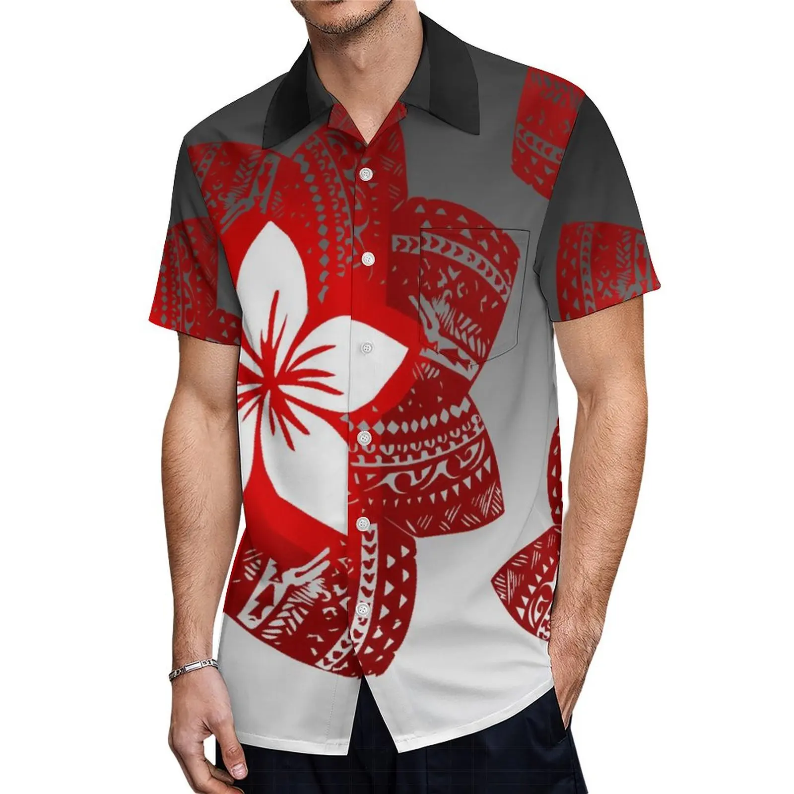 Custom Polynesian Design Short Sleeve Dress For Women Samoan Maxi Dress With Pocket Shirt For Men Hawaiian Couple Suit