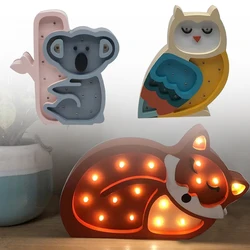 LED Owl Koala Tree Fox Decorative Lamp Table Lamp Wooden Night Light LED Lighting Home Decoration Ornament