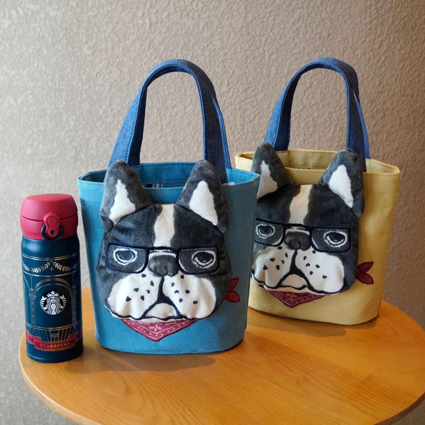 

New Large Face Paul Canvas Buet Bag Women's Handheld Dog Walking Bag Cute 3D Small round ape Casual Faion Handbag