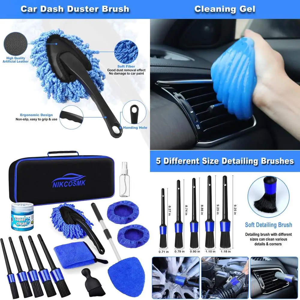 

Windshield Cleaner Tool, 15Pcs Car Interior Detailing Kit, Car Cleaning Kit Interior Cleaner, Car Detailing Brushes, Car Cleanin