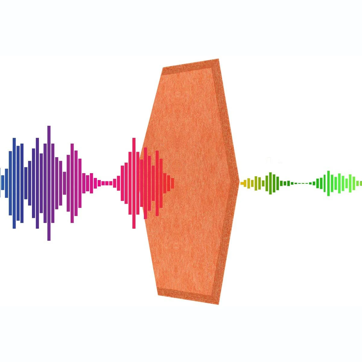 ABHI-6 Paquete de Paneles Acústicos Hexagonales, Aislamiento Acústico, Paneles de Sonido con Bordes Biselados para Estudio de Grabación, Oficina, Hogar
