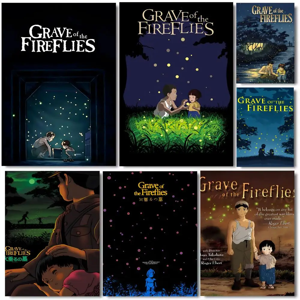 Anime Grave of T-The F-Fireflies Poster Resistente al Agua Duradero para Decoracion de Pared en Cualquier Espacio