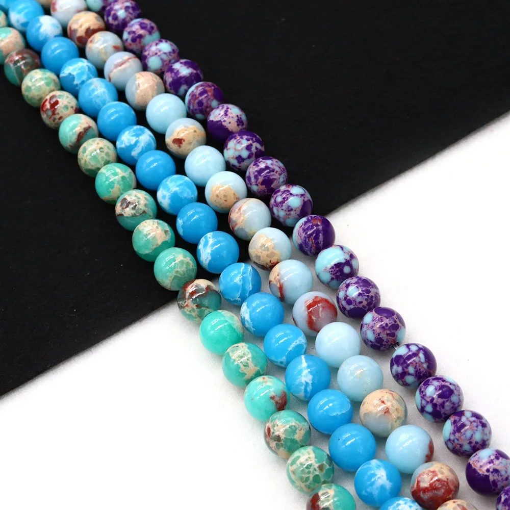

Natural Purple Flower Jade Dyeing Beads 4/6/8/10/12mm Sphere Semi-precious Stone Loose Bead 1 Strand DIY Necklace Bracelet Gift