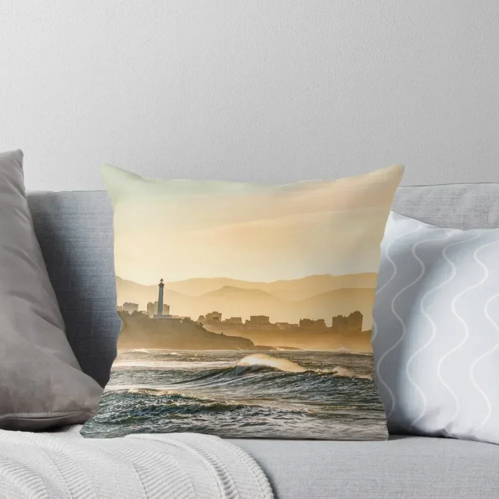 

Biarritz at sunset Throw Pillow luxury sofa pillows covers for pillows home decor items Cushions For Children pillow
